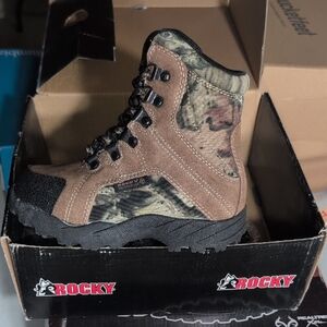 Rocky Brown and Black Camouflage Boots